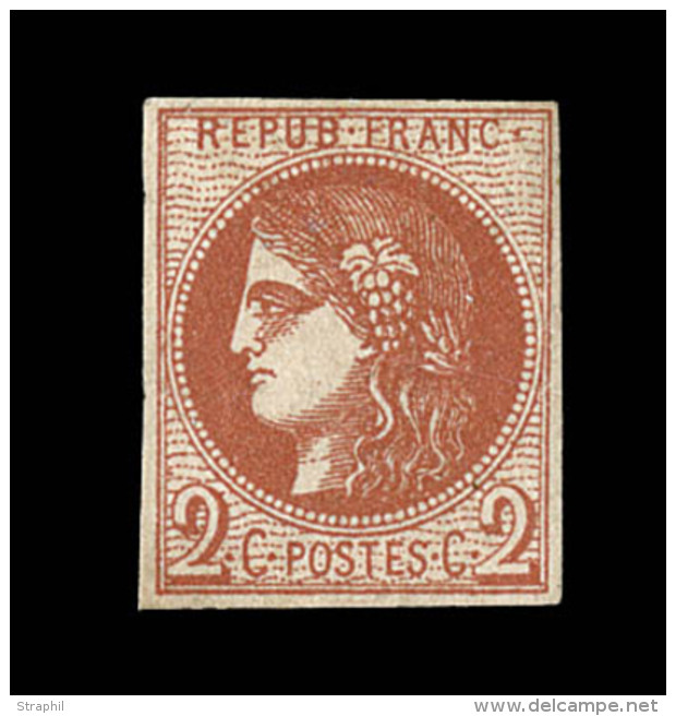 N&deg;40Bb - 20c Marron - Comme ** - Sign&eacute; - TB - 1870 Emission De Bordeaux