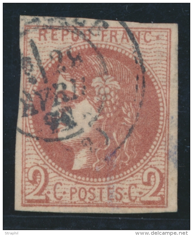 N&deg;40B - Nuance Fonc&eacute;e - Marg&eacute; - Sign&eacute; Roumet - TB - 1870 Bordeaux Printing