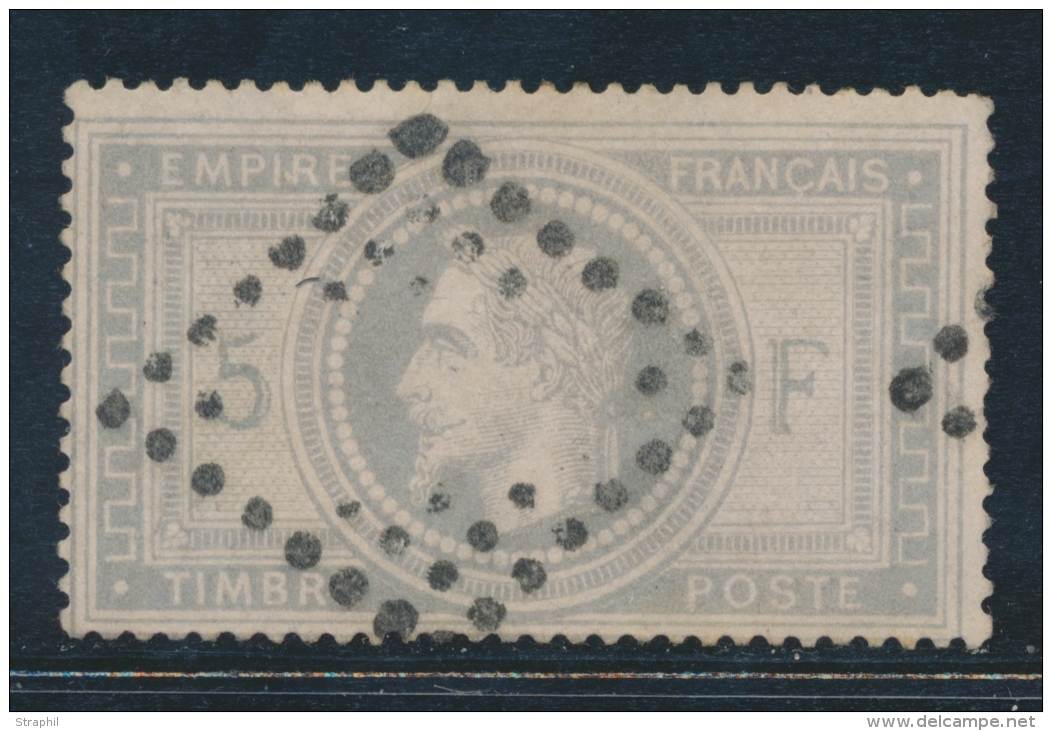 N&deg;33 - Obl. Losange &eacute;vid&eacute; + Certif. Fourcaut - Sign&eacute; A. Brun - TB - 1863-1870 Napoléon III Lauré