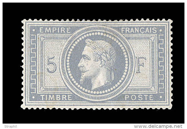 N&deg;33 - 5F Empire - Fra&icirc;cheur Postale - Plusieurs Signatures - Certif. - TB - 1863-1870 Napoléon III. Laure