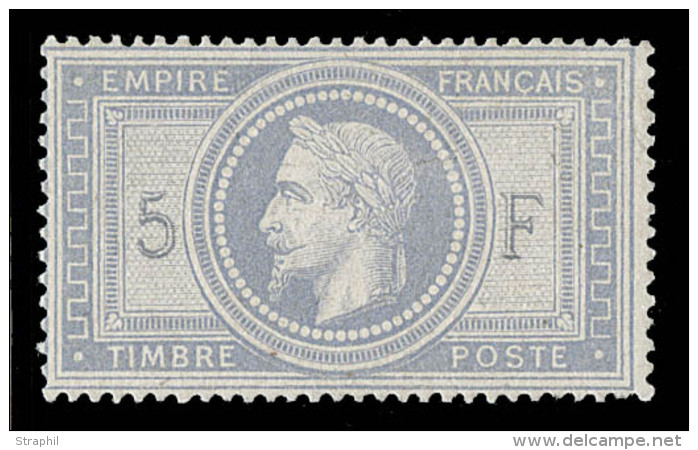 N&deg;33 - 5F Violet Gris - Belle Gomme - Sign&eacute; Calves - TB - 1863-1870 Napoléon III Con Laureles