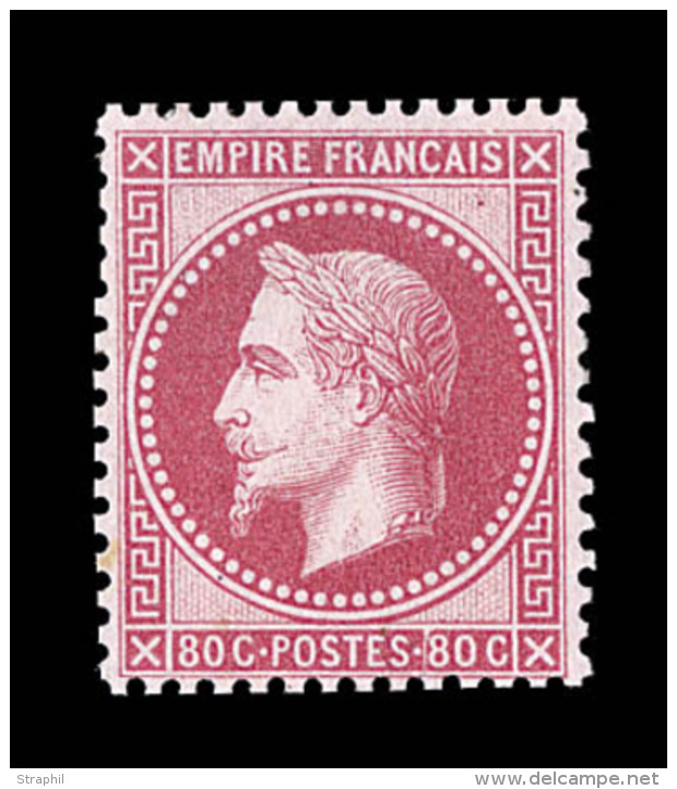 N&deg;32 80c Rose - Bon Centrage - Sign&eacute; Calves + Certif. Eichele - TB - 1863-1870 Napoléon III Lauré