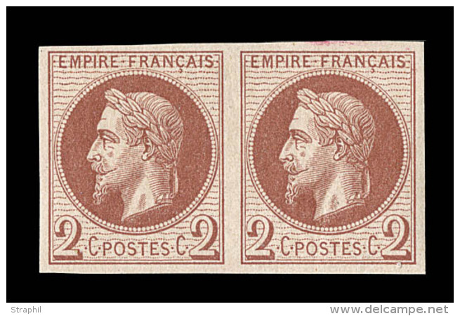 N&deg;26Af - Paire - R&eacute;impression Rothschild - TB - 1863-1870 Napoléon III Con Laureles