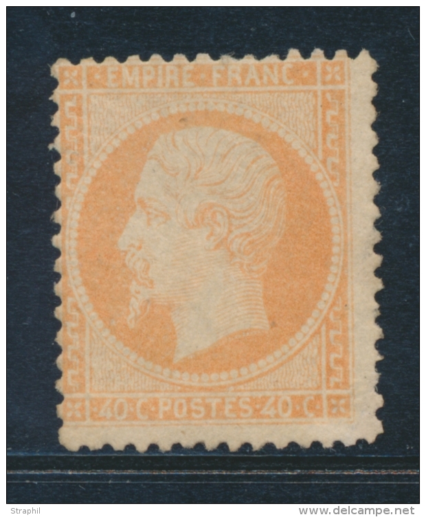 N&deg;23 - 40c Orange - D&eacute;centr&eacute; - Sinon TB - 1862 Napoléon III