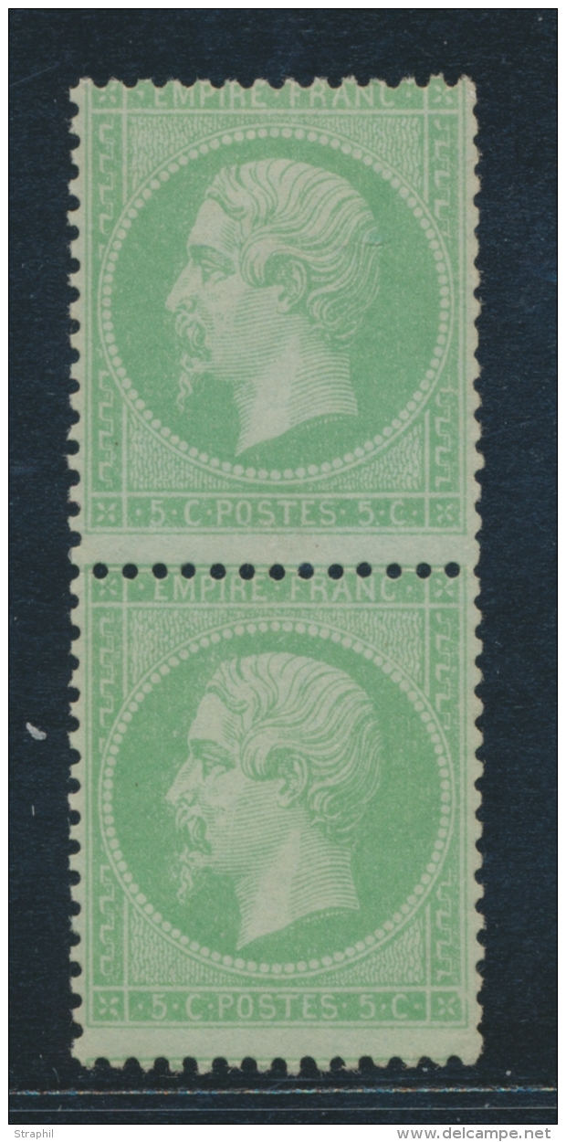 N&deg;20 - Paire Vertic. - TB - 1862 Napoléon III