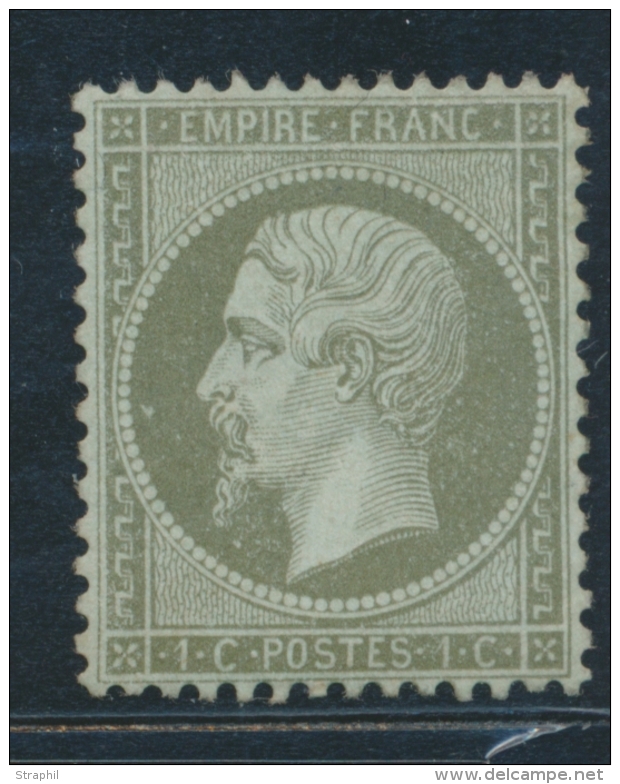 N&deg;19 - 1c Olive - TB - 1862 Napoléon III