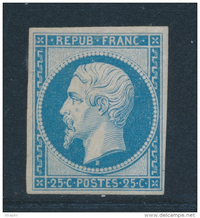 N&deg;15c - R&eacute;impression De 1862 - 1 Point Clair - 1853-1860 Napoléon III