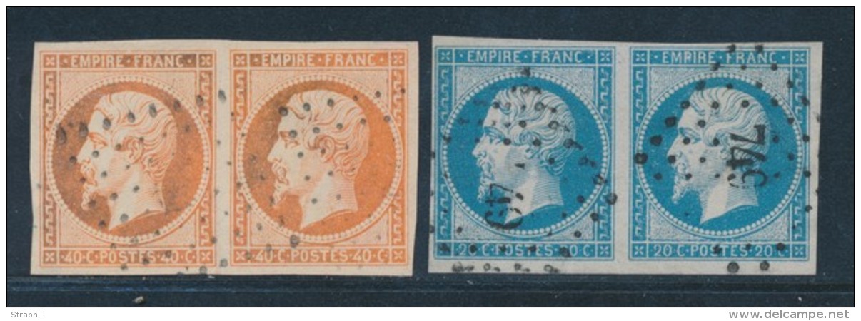 N&deg;14B, 16 - En Paire - TB - 1853-1860 Napoléon III