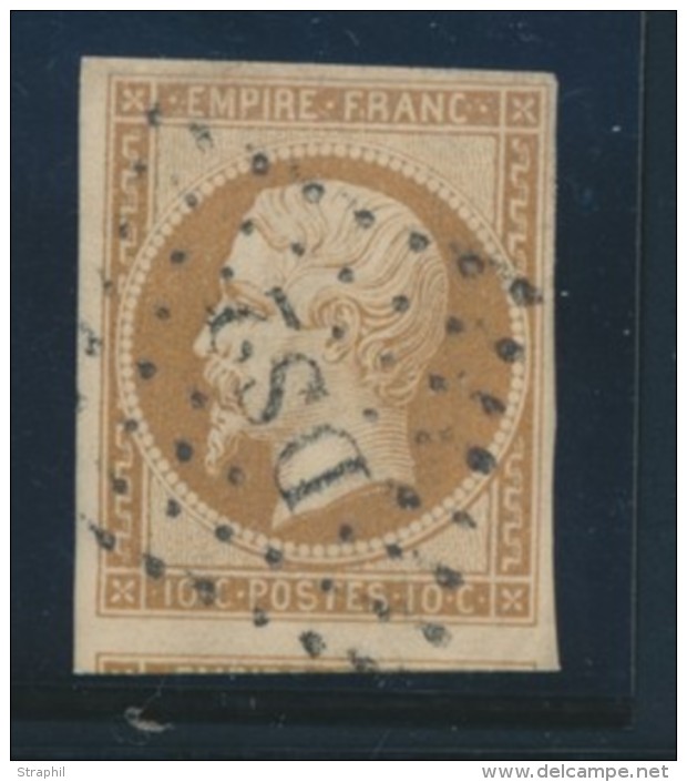 N&deg;13B - Filet Voisin - Obl. DS2 - TB/SUP - 1853-1860 Napoléon III