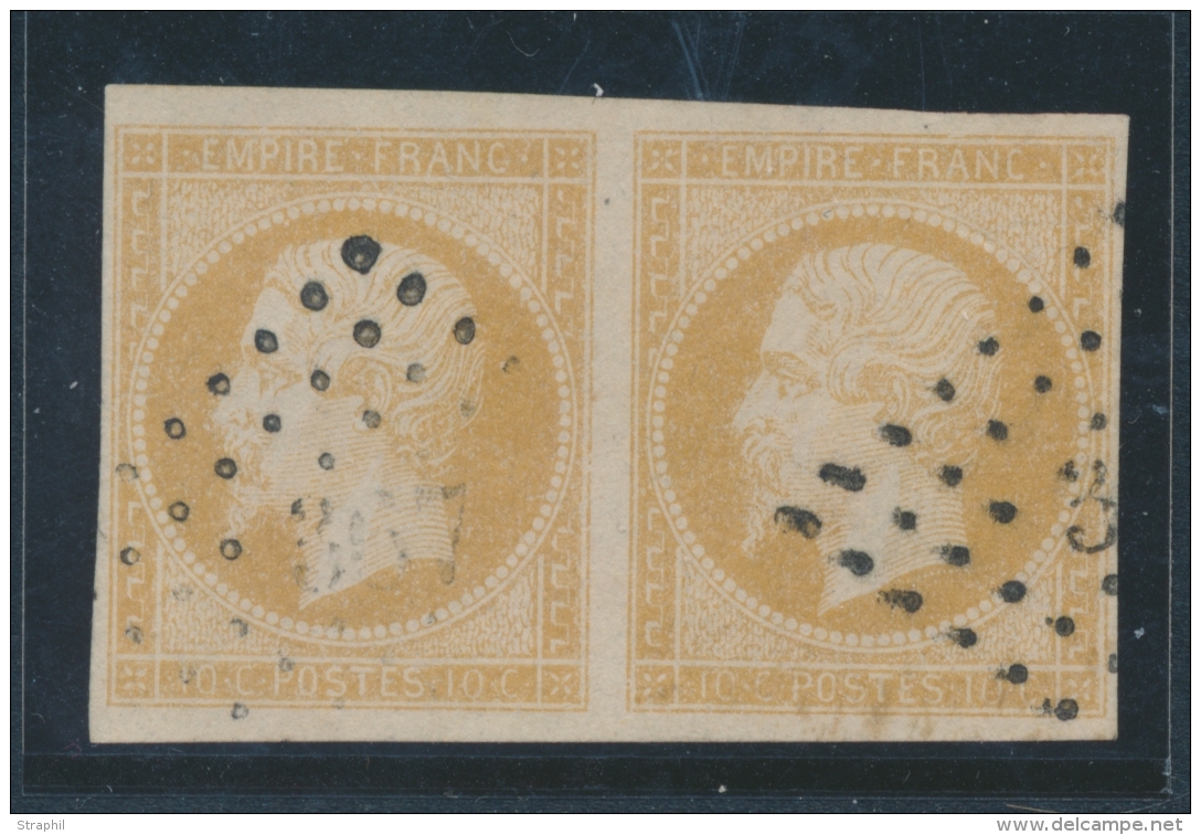 N&deg;13Aa - 10c Jaune Citron - Paire - TB - 1853-1860 Napoléon III