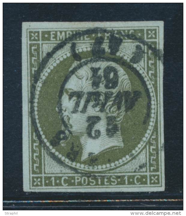 N&deg;11 - 1c Olive - Belle Oblit. - TB - 1853-1860 Napoléon III