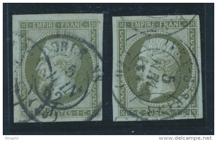 N&deg;11 - Paire - Marges - C&agrave;d Central - TB - 1853-1860 Napoléon III