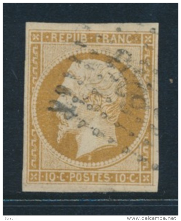 N&deg;9 - Obl. PC 3053 - Sign&eacute; Pfenninger - TB - 1852 Louis-Napoléon