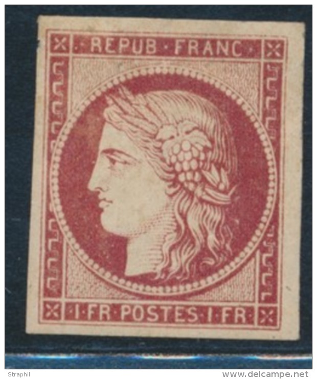 N&deg;6 - 1F Carmin - FAUX De Sp&eacute;rati - TB - 1849-1850 Cérès