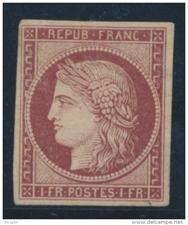 N&deg;6 - 1F Carmin - TB - 1849-1850 Cérès