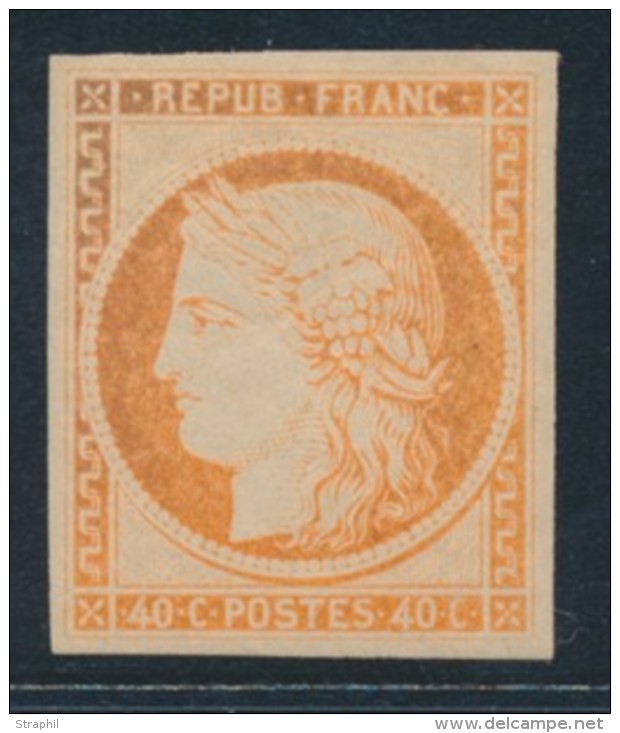 N&deg;5g - 40c Orange - R&eacute;impression - TB - 1849-1850 Cérès