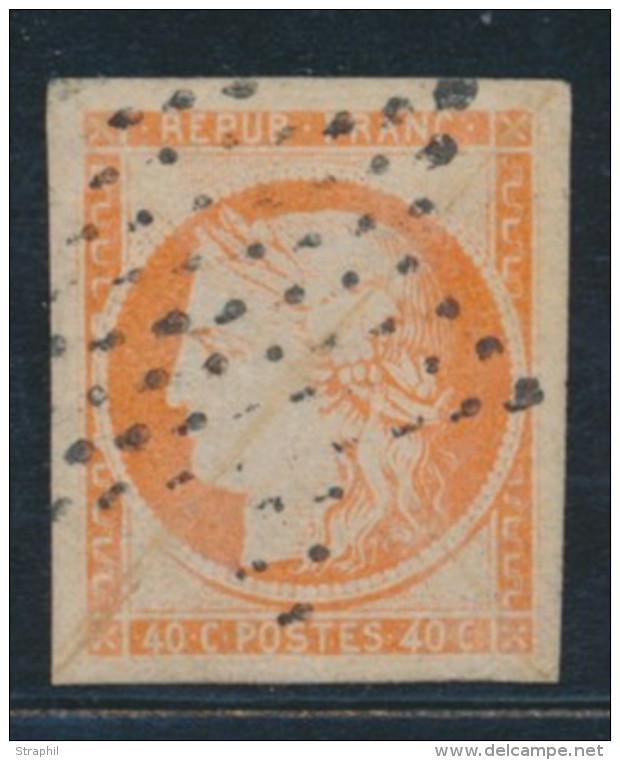 N&deg;5 - 40c Orange - Obl. &Eacute;toile De PARIS - Sign&eacute; - TB - 1849-1850 Cérès