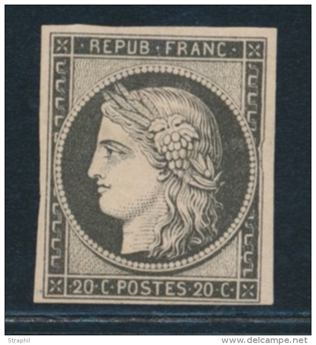 N&deg;3 F - 20c Noir - R&eacute;impression - TB - 1849-1850 Ceres