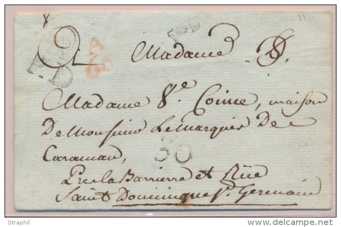 Petite Poste De PARIS - 1785 - 30 Mai - Avec Marque De Boitier/Facteur/Lev&eacute;e/Quanti&egrave;me - 1801-1848: Précurseurs XIX