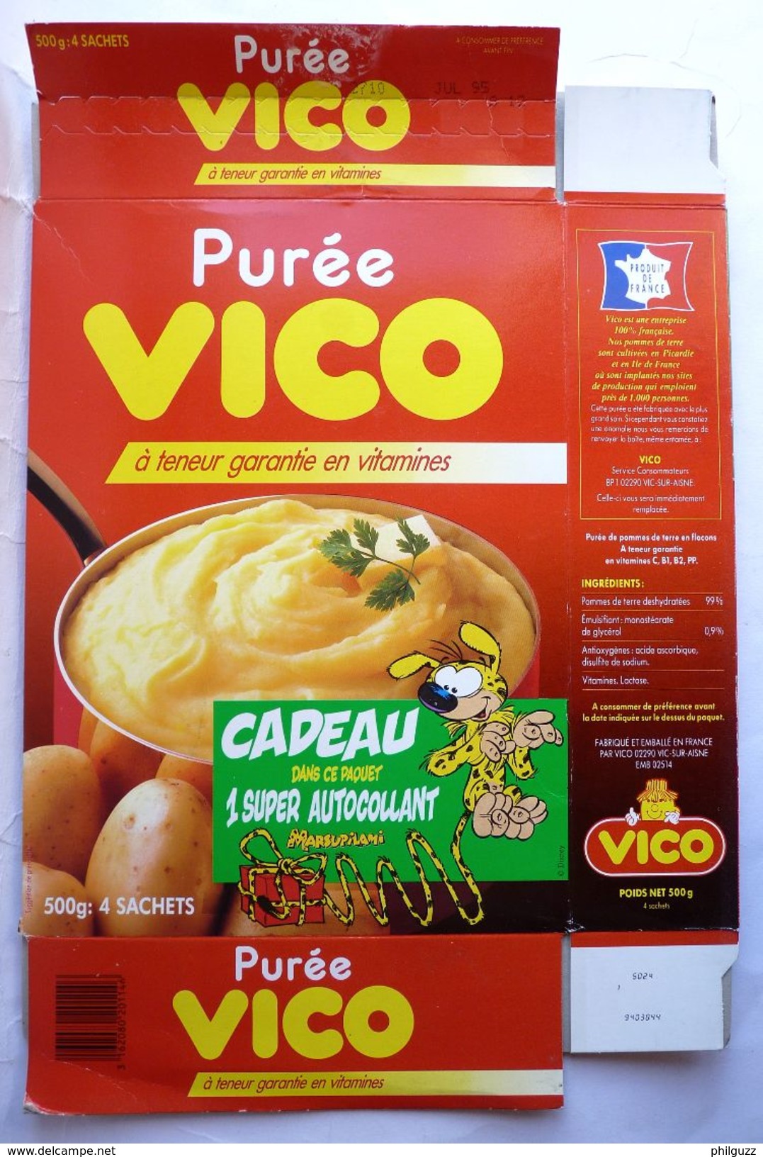 Rare Emballage BOITE VICO MARSUPILAMI BATEM - Advertisement