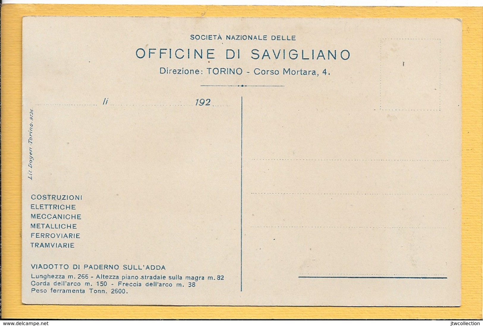 Officine Di Savigliano - Torino - Piccolo Formato - Non Viaggiata - Publicité