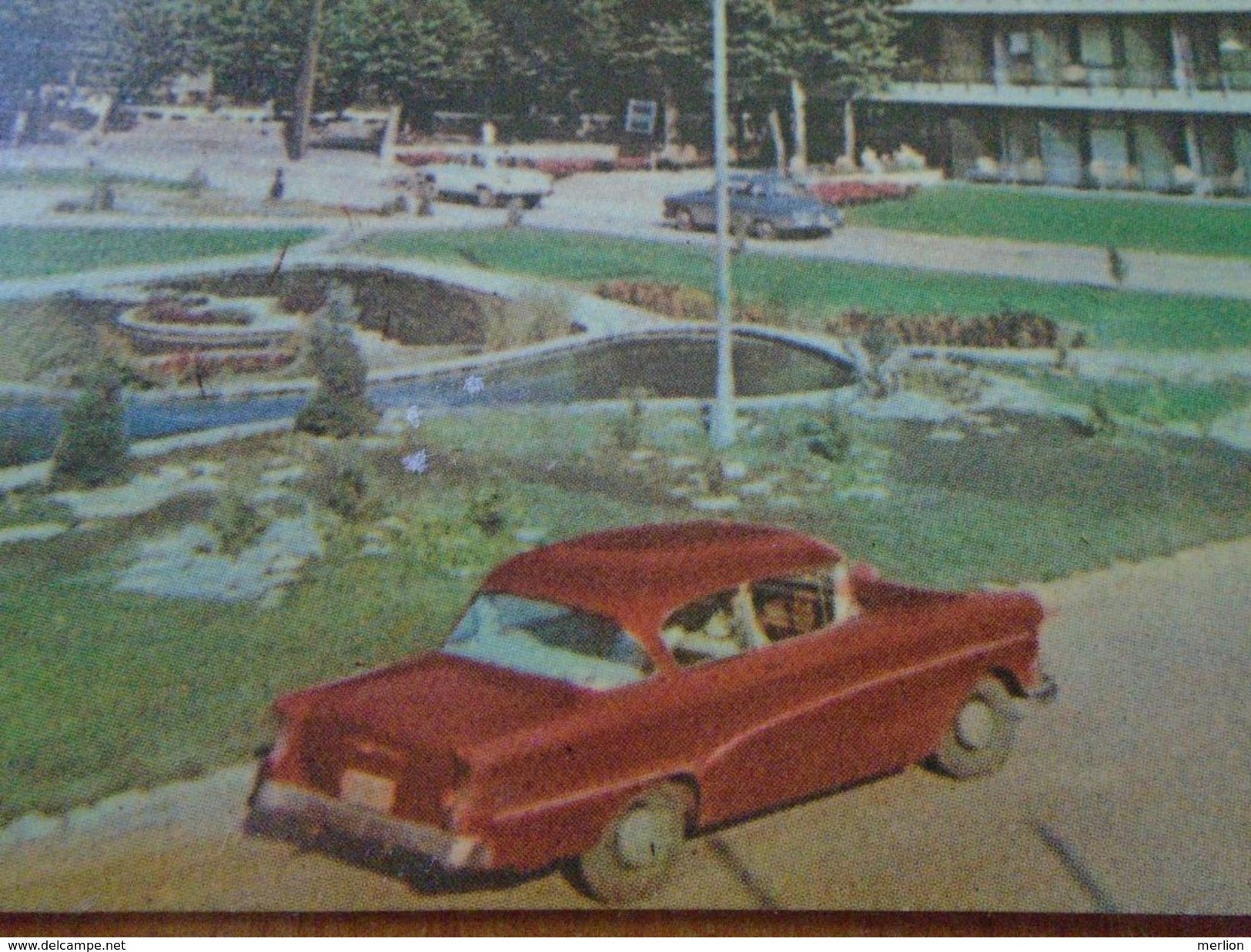 D151947 Hungary Siofok Hotel Venus  - Automobile  Auto -  Car Voiture 1966 Stamp Tram - Autobus & Pullman