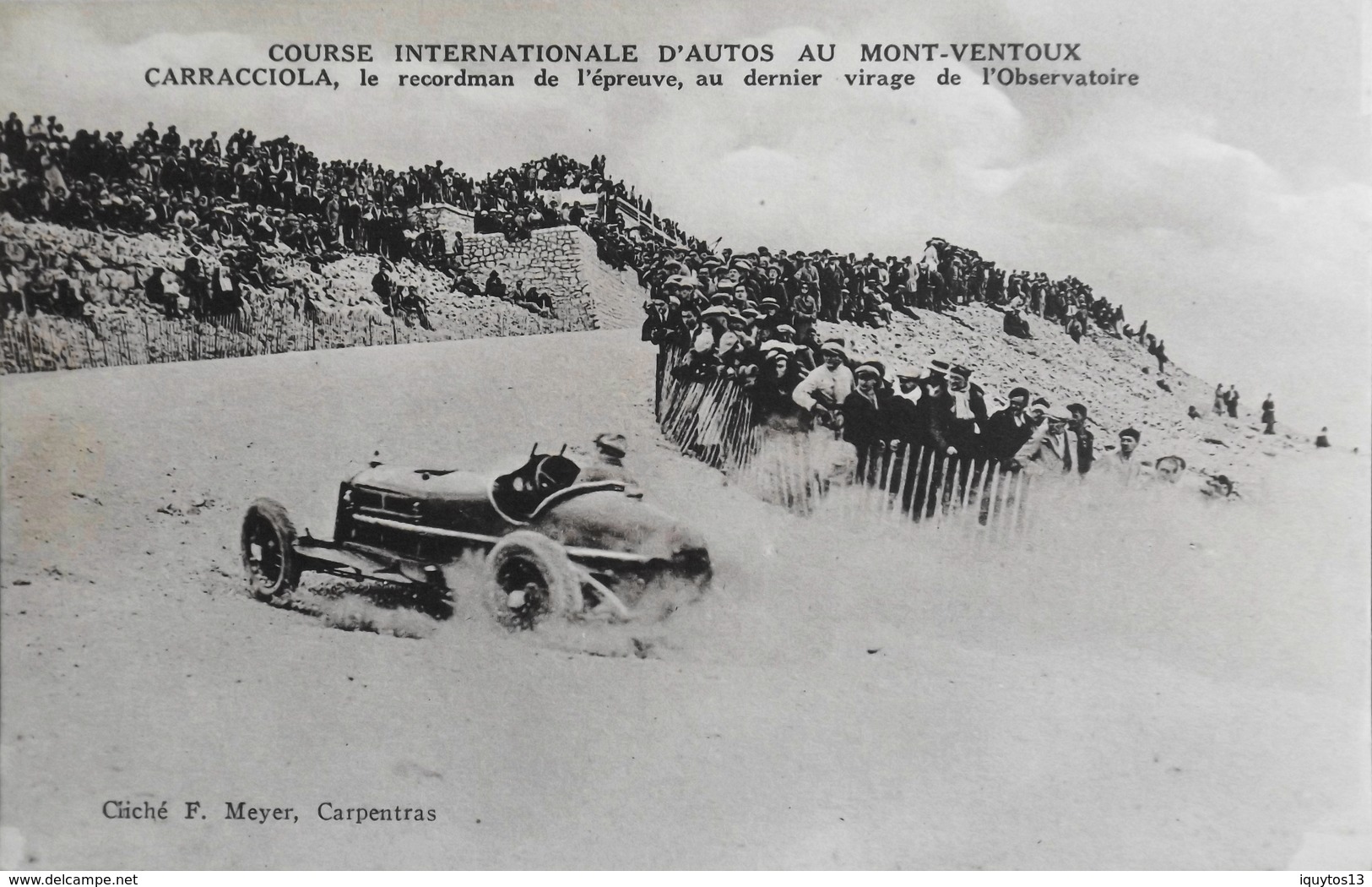 CPA.- FRANCE - Le Mont-Ventoux - Course Intern. D'Autos - CARRACCIOLA Au Dernier Virage - Très Belle Animation - TBE - Autres & Non Classés