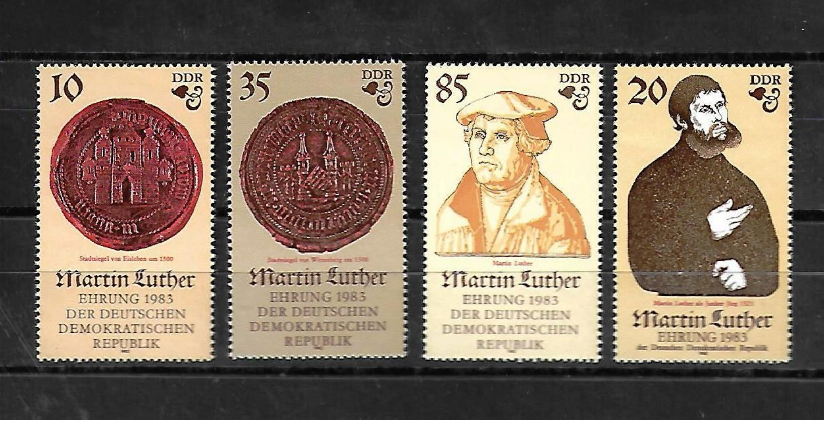 ALEMANIA ORIENTAL 1982 500 ANIVERSARIO DEL NACIMIENTO DE LUTERO SERIE COMPLETA - Unused Stamps