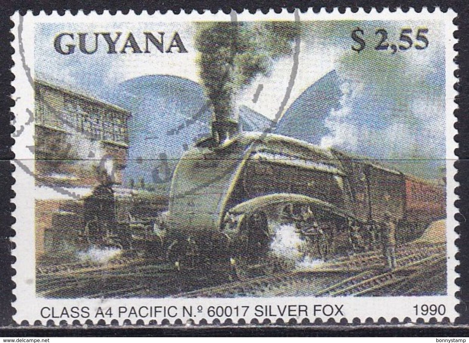 Guyana, 1990 - $2,55 Locomotive Class A4 - Nr.2292 Usato° - Guiana (1966-...)