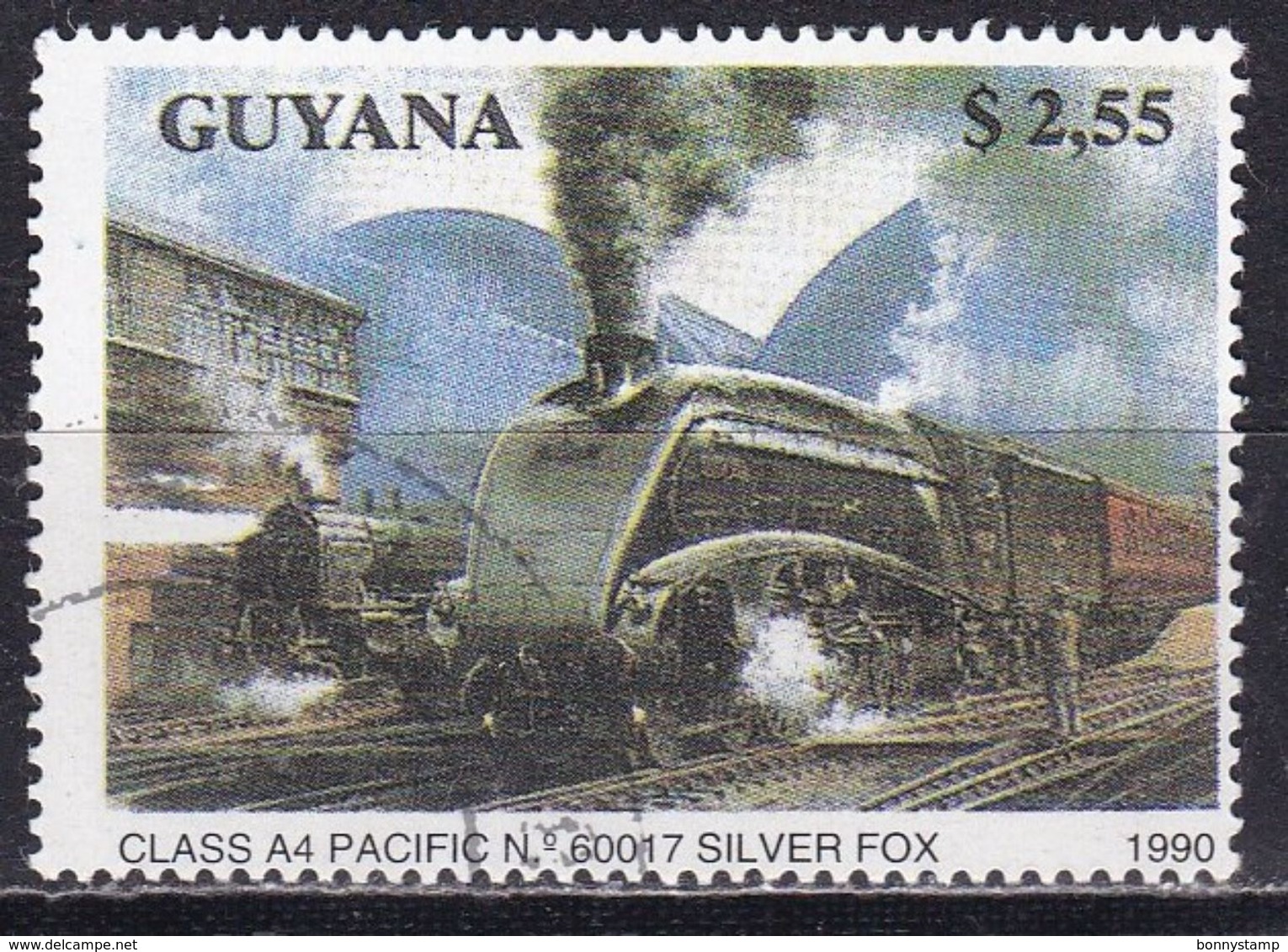 Guyana, 1990 - $2,55 Locomotive Class A4 - Nr.2292 Usato° - Guiana (1966-...)