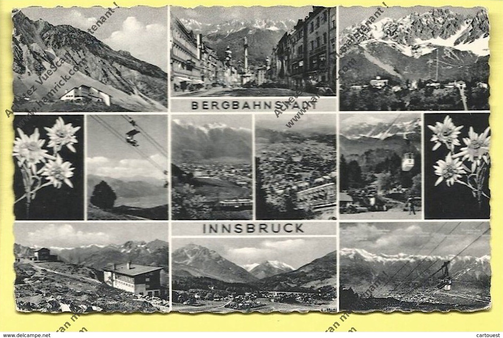 CPSM  TYROL  ♥♥♣♣☺♣♣ Multivues  Bergbahnstadt Innsbruck 1956 - Autres & Non Classés