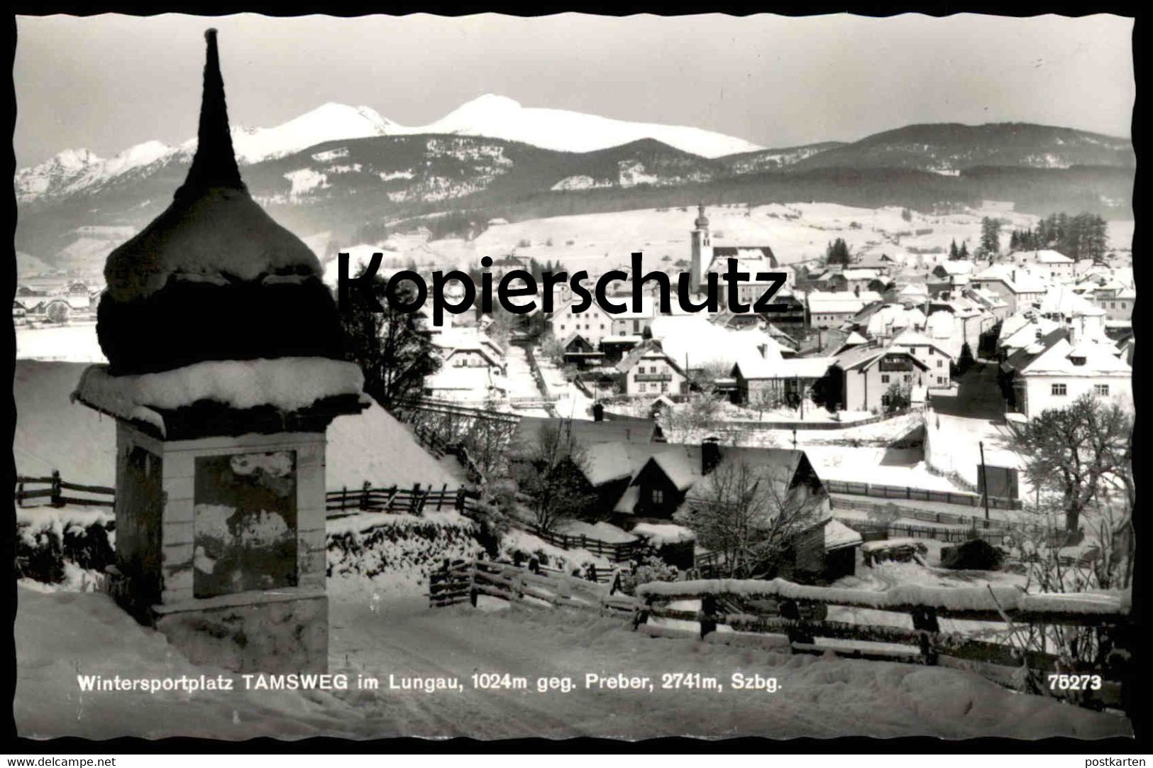 ÄLTERE POSTKARTE WINTERSPORTPLATZ TAMSWEG IM LUNGAU GEGEN PREBER SALZBURG Winter Hiver Snow Schnee AK Cpa Postcard - Tamsweg