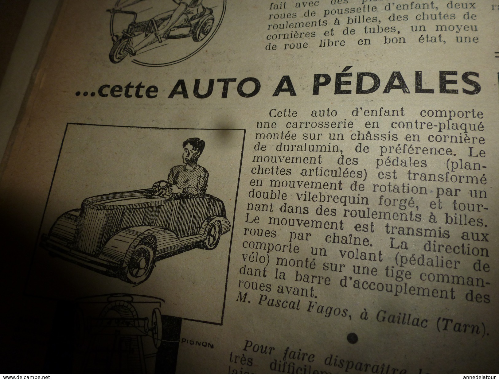 1949 TLSD : Faire --> Poêle à huile de vidange;Pompe-éolienne;Contre les voleurs;Etuve infra-rouge;Auto à pédales ; etc