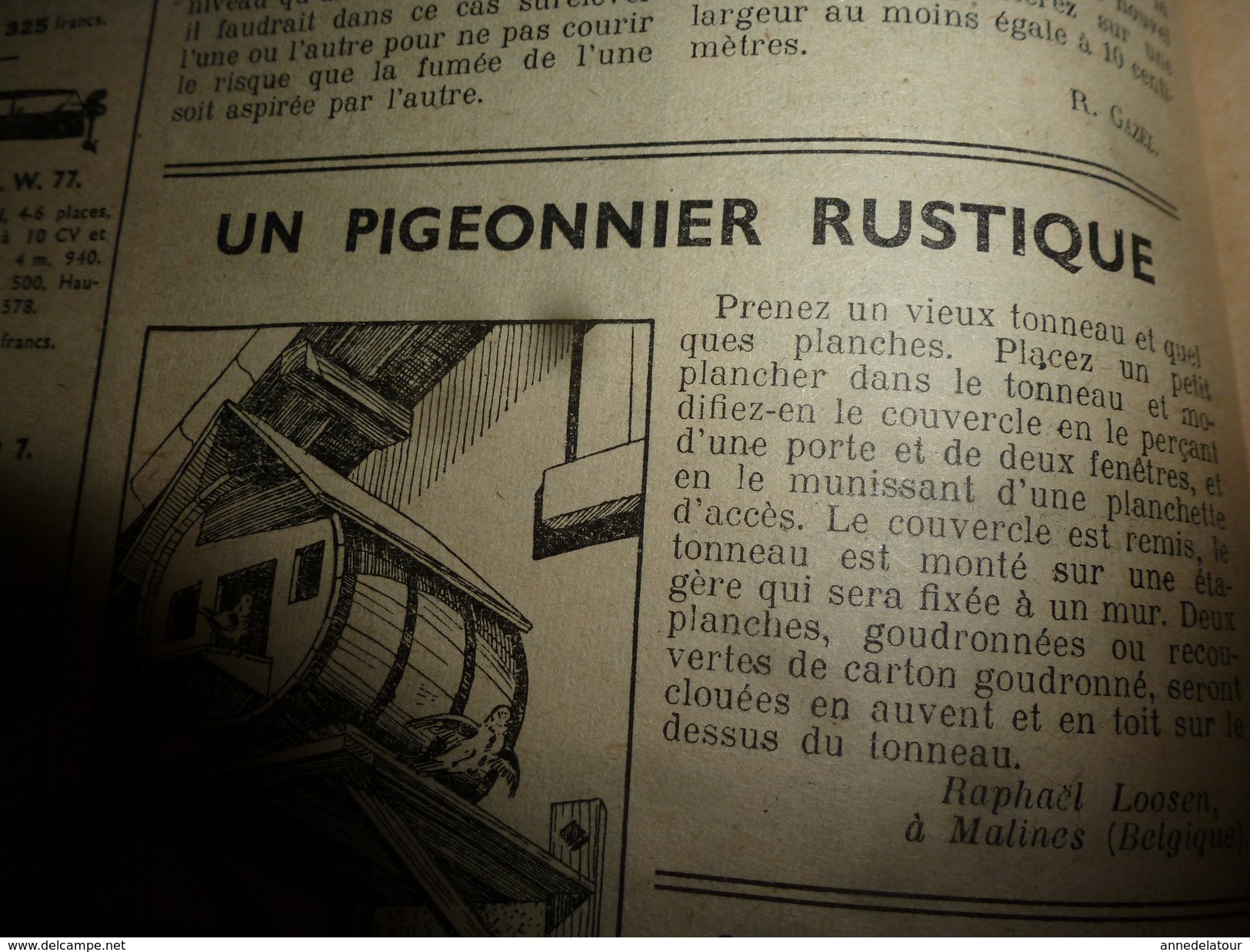 1949 TLSD : Faire --> Poêle à huile de vidange;Pompe-éolienne;Contre les voleurs;Etuve infra-rouge;Auto à pédales ; etc