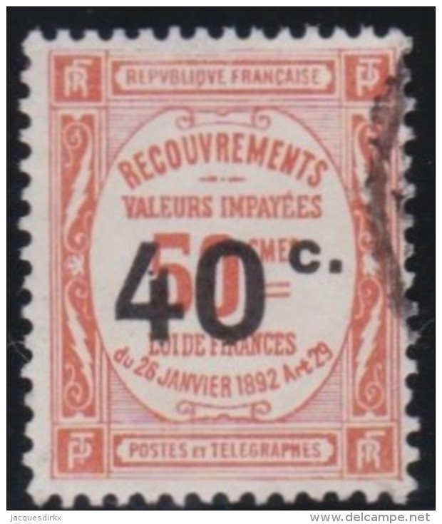 France     .    Yvert      .      Taxe    50           .     O      .         Oblitéré - 1859-1959 Used