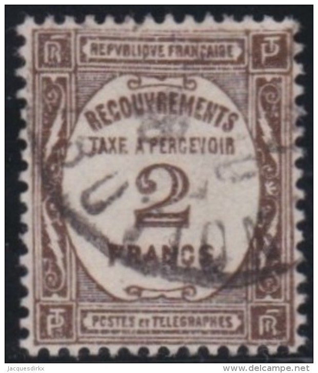 France     .    Yvert      .      Taxe     62            .     O      .         Oblitéré - 1859-1959 Used