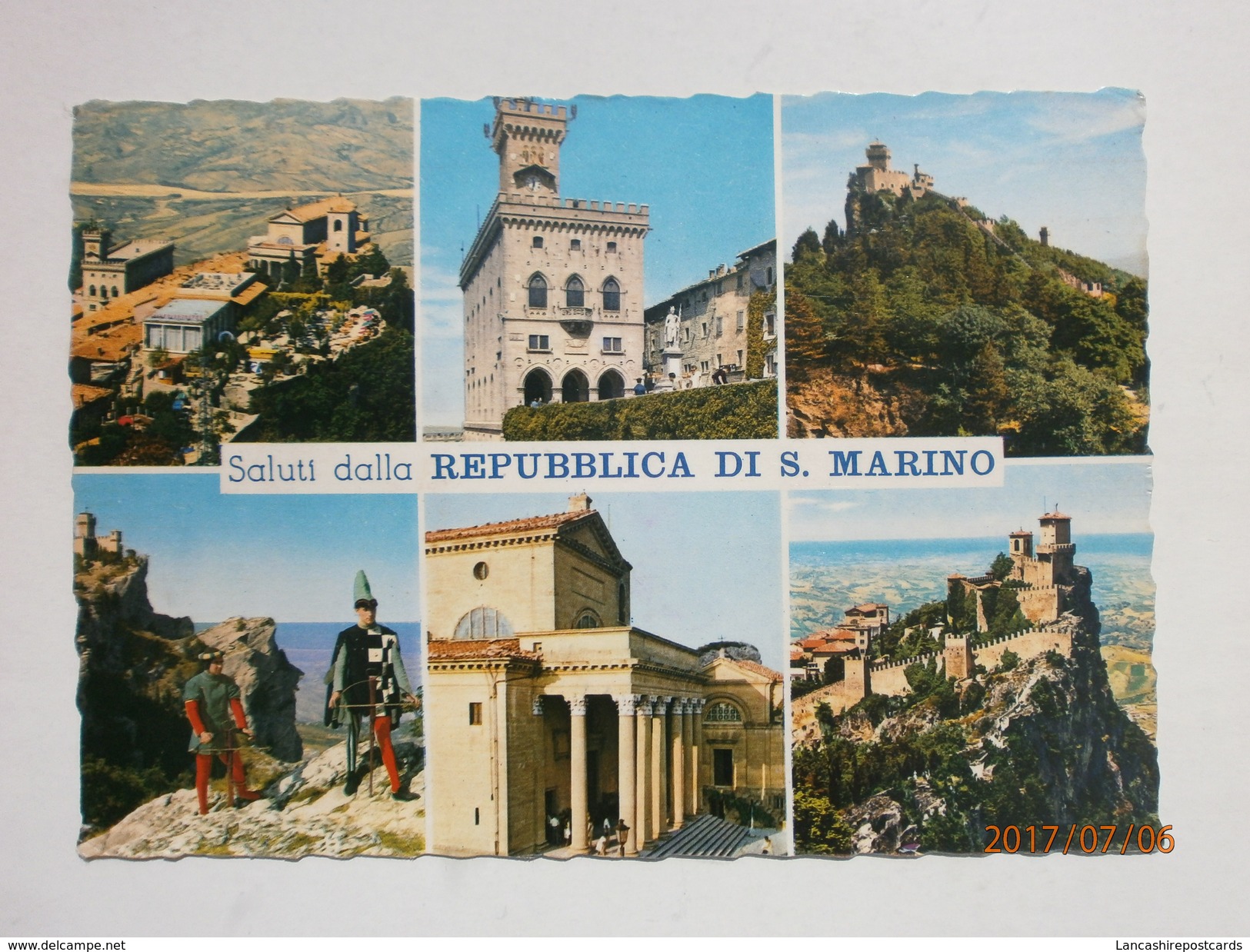 Postcard Saluti Dalla Repubblica Di S Marino PU 1963 Nice Stamps My Ref B21464 - San Marino