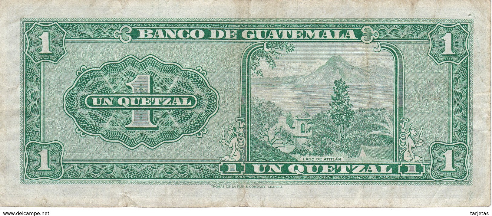 BILLETE DE GUATEMALA DE 1 QUETZAL DEL AÑO 1967 (BANKNOTE)  RARO - Guatemala