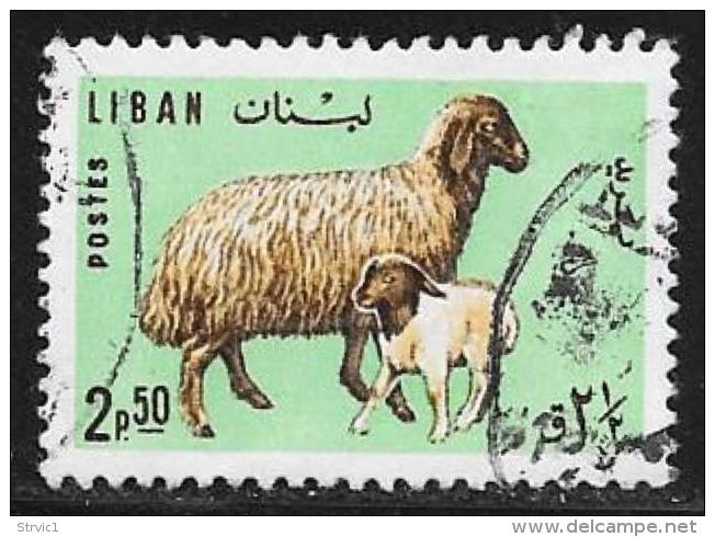 Lebanon, Scott # 442 Used Ewe, Lamb, 1965 - Liban