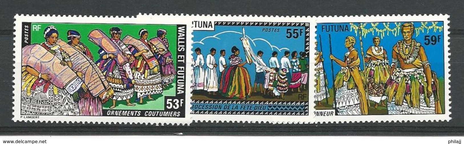 Wallis Et Futuna-Année 1978-Y&T N°221 à 223neufs** - Unused Stamps