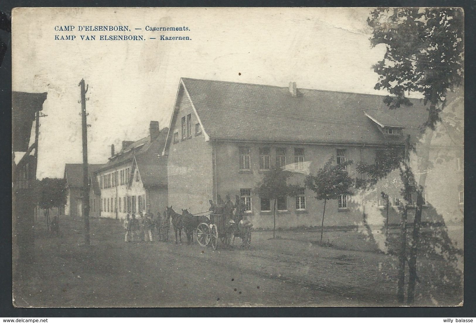 +++ CPA - CAMP D'ELSENBORN - Casernements - Kazernen - Attelage - Armée - Militaria  // - Butgenbach - Bütgenbach