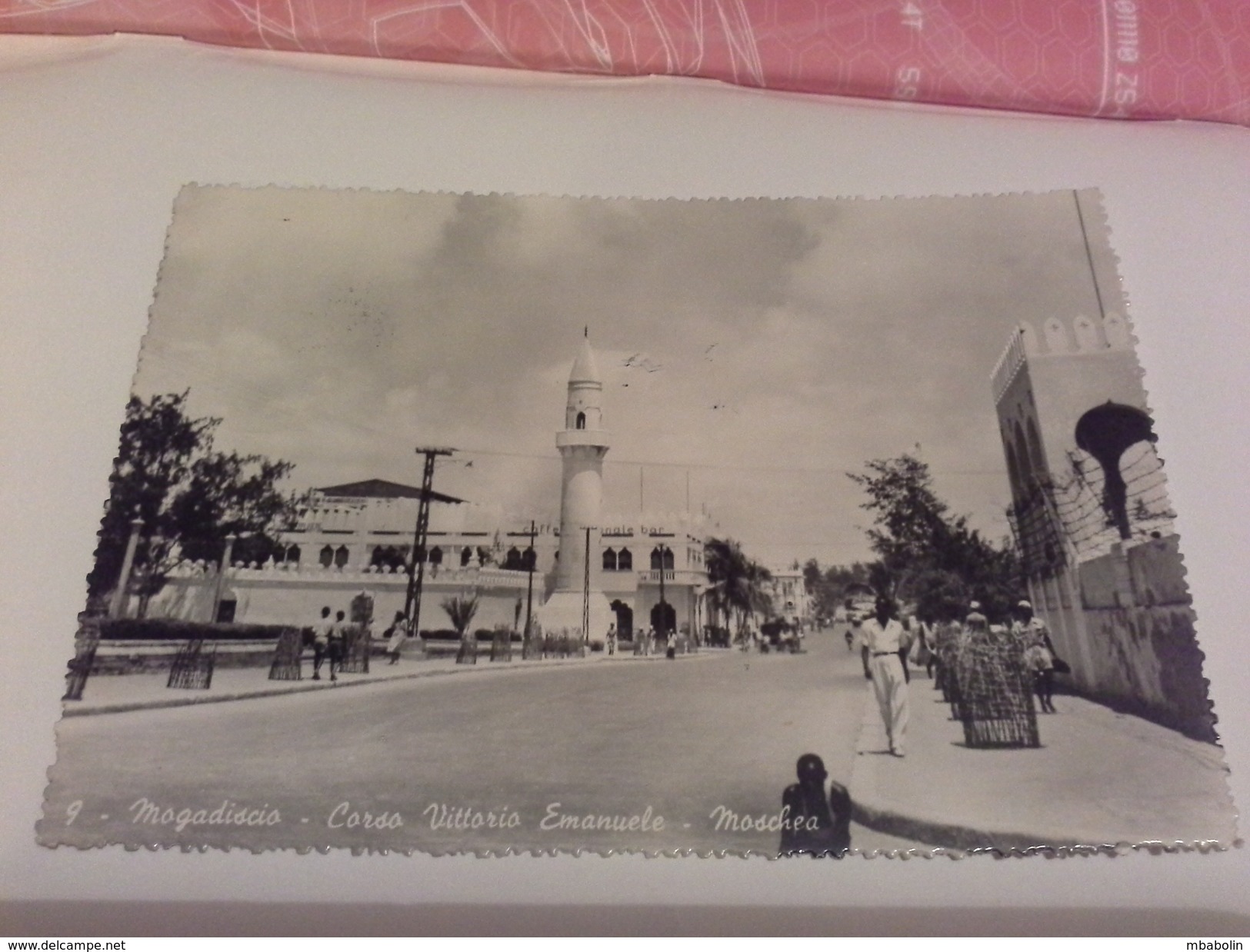 Mogadiscio Corso Vittorio Emanuele  Moschea 1950 Somalia Animata - Somalia