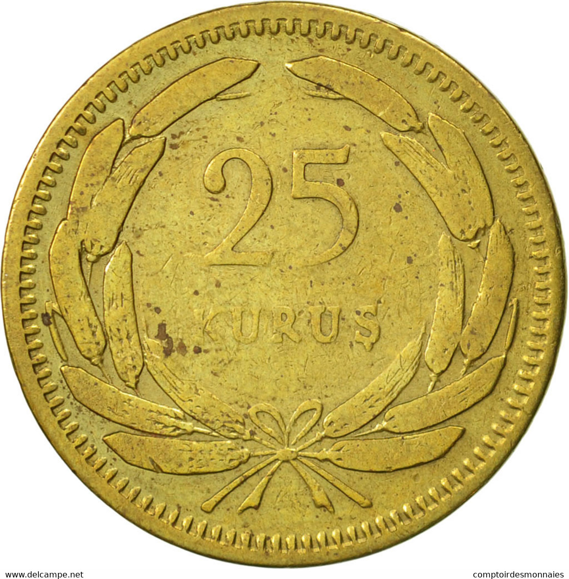 Monnaie, Turquie, 25 Kurus, 1956, TTB, Laiton, KM:886 - Turquie