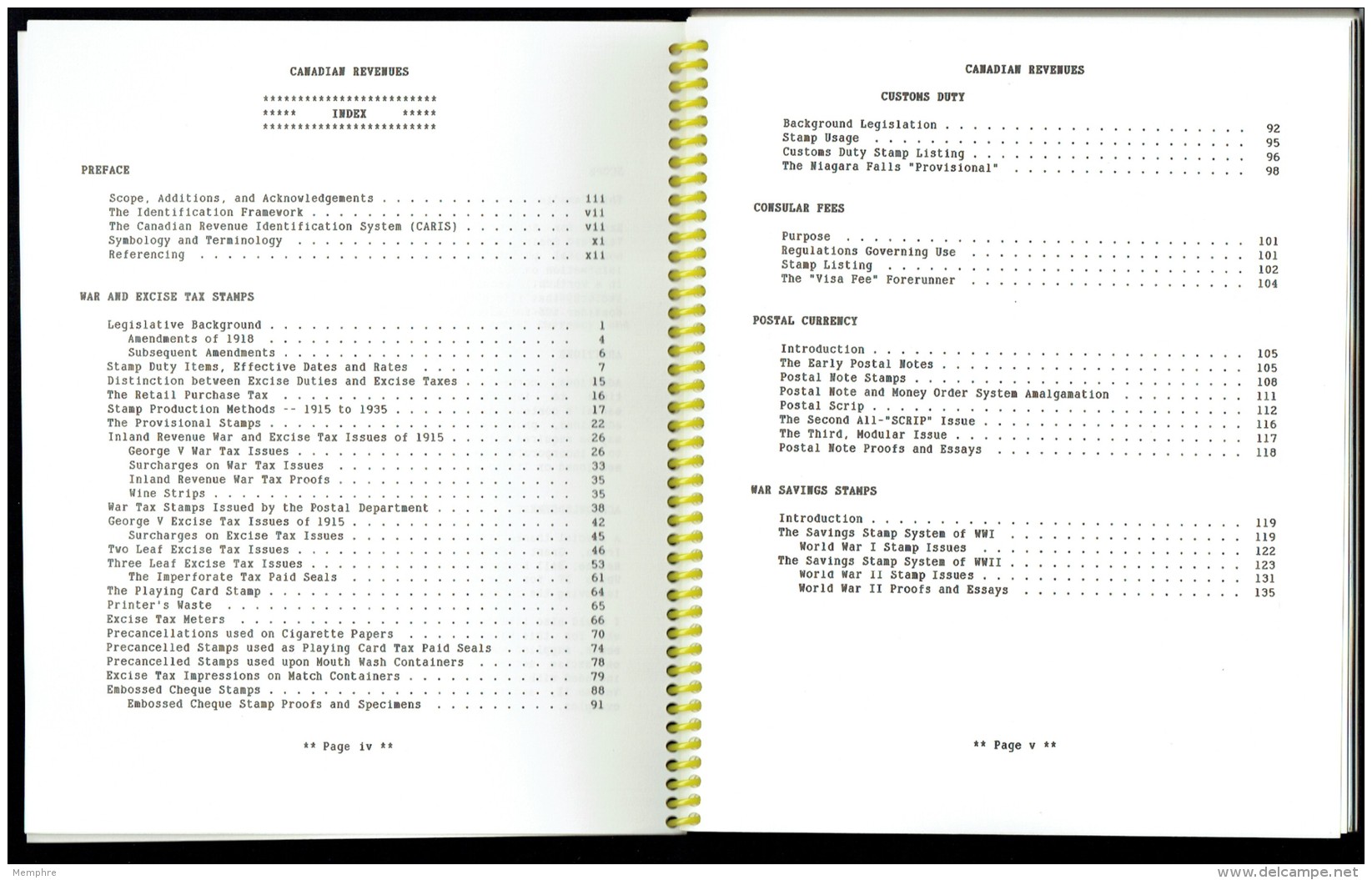 Zaluski, Ed - Canadian Revenues Vol 3 - Federal War And Excise, Customs, Consular Fee Etc - First Ed - As New - Canada