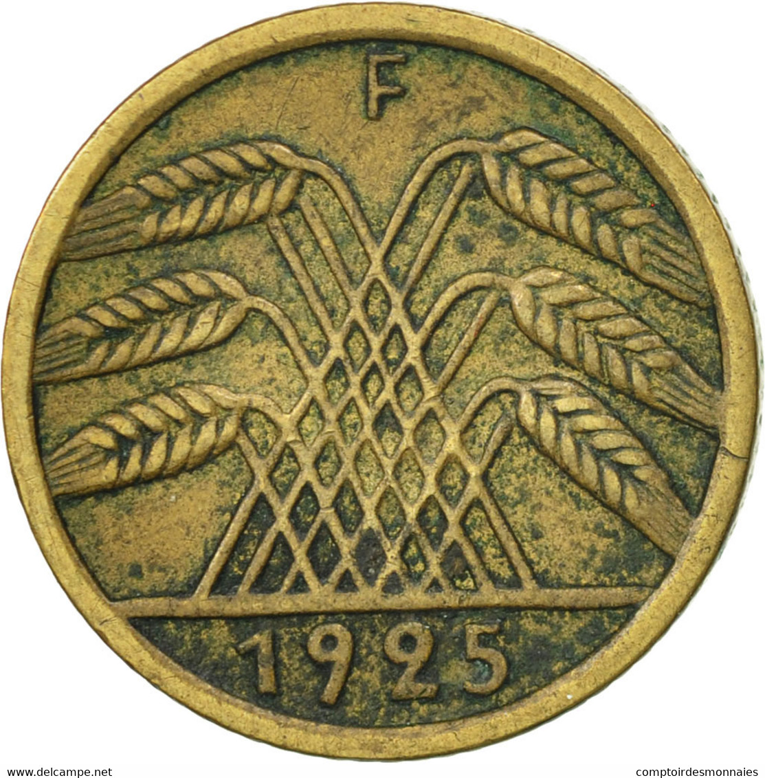 Monnaie, Allemagne, République De Weimar, 5 Reichspfennig, 1925, Stuttgart - 5 Rentenpfennig & 5 Reichspfennig