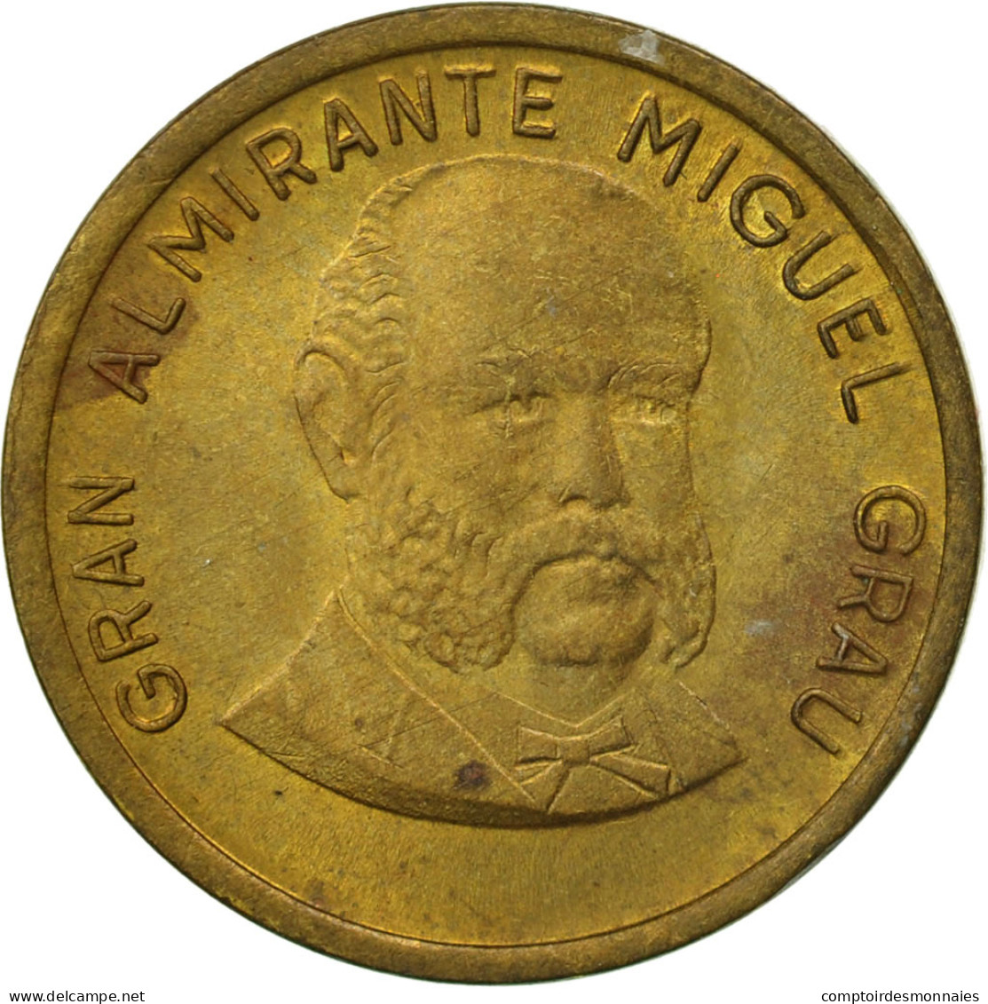 Monnaie, Pérou, 10 Centimos, 1985, Lima, SUP, Laiton, KM:293 - Pérou