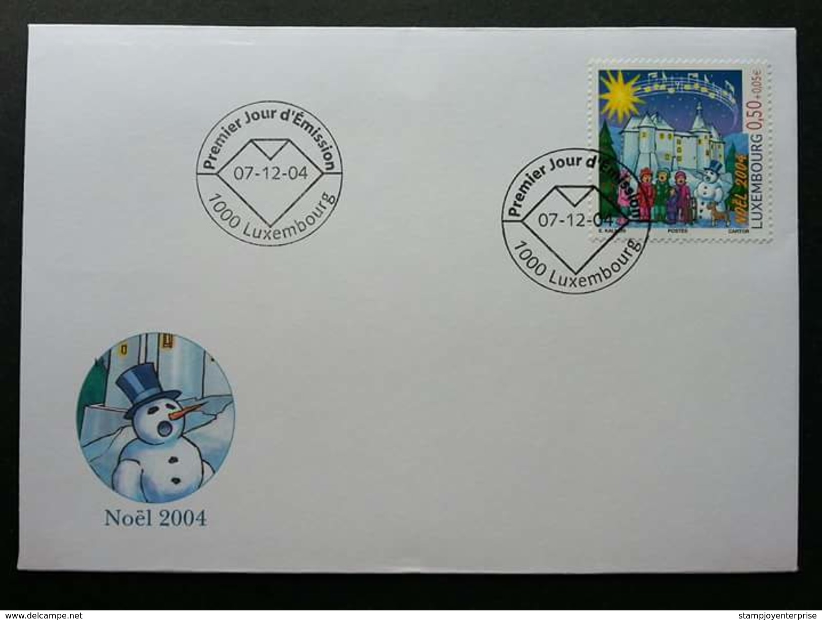 Luxembourg Christmas 2004 Festival Winter (stamp FDC) *embossed Effect - Covers & Documents