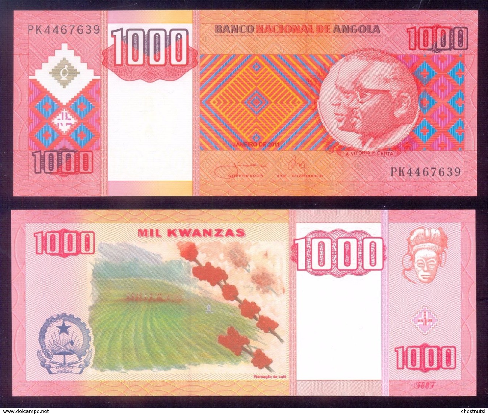 Angola 1000 Kwanzas 2011 P New Crisp UNC - Angola