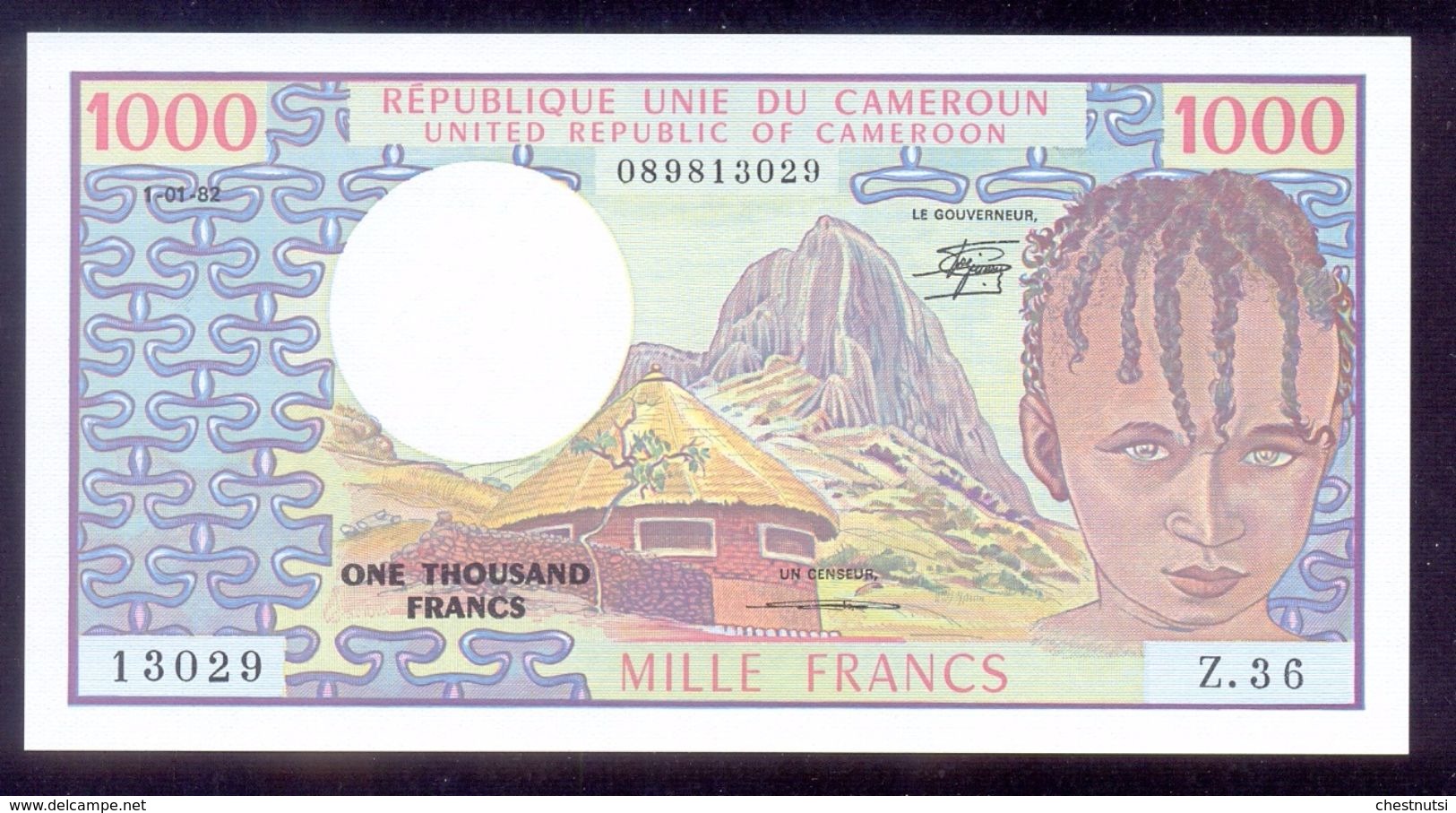 Cameroun 1000 Francs 1982 P16d Crisp UNC - Cameroun