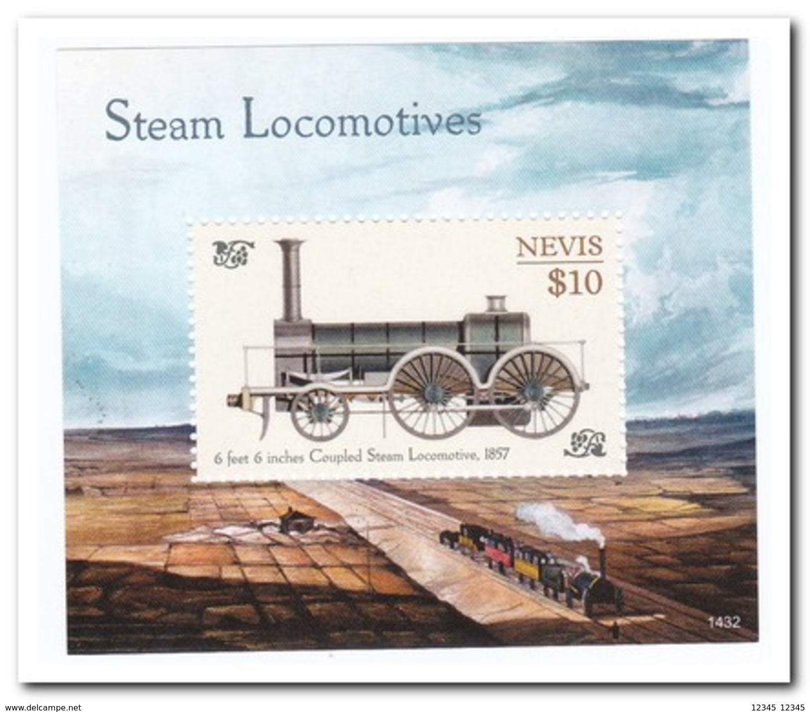 Nevis 2014, Postfris MNH, Trains - St.Kitts Y Nevis ( 1983-...)